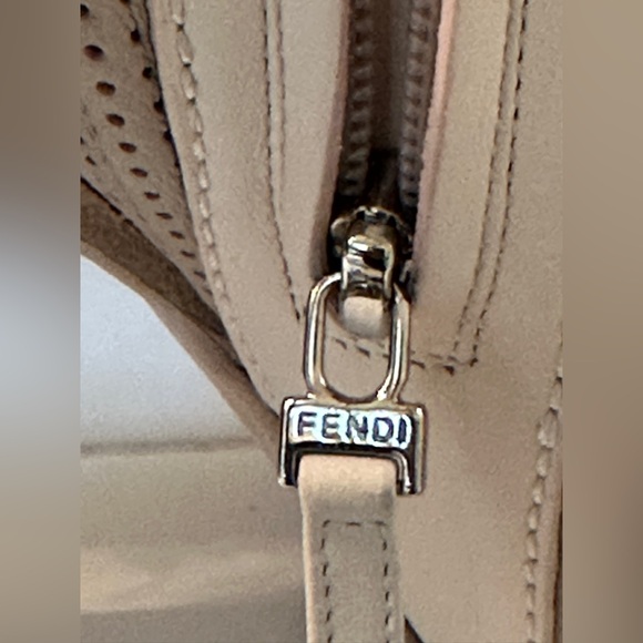 Fendi Nude Perforated Heeled Boots - Picture 13 of 13